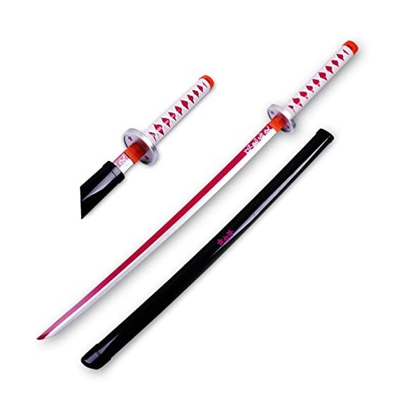 104cm Épée De Samouraï Anime en Bois Katana Demon Slayer Yoriichi Cosplay Anime Katana Japonais en Bois Katana Fait À La Main