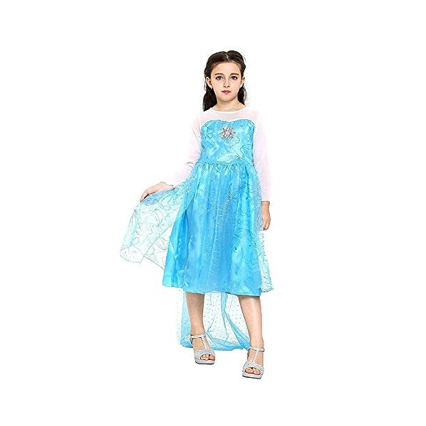 Costume - carnaval - Halloween - fille - garde - bleu - taille 130-5/6 ans - idée cadeau pour Noël et anniversaire