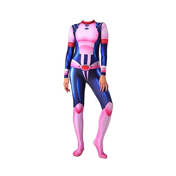 Tongyundacheng My Hero Academia Costume dOchaco Uraraka Combinaison avec impression 3D pour femme et fille