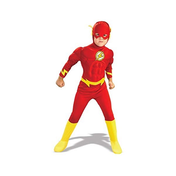 Rubies Costume officiel DC Superhero The Flash Deluxe pour enfant Taille 5-6 ans