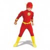 Rubies Costume officiel DC Superhero The Flash Deluxe pour enfant Taille 5-6 ans