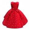 Lito Angels Deguisement Minnie Mouse Enfant Fille, Robe à Pois Rouge et Blanc, Anniversaire Fete Carnaval, avec Oreilles de S