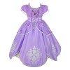 Lito Angels Fille Princesse Sofia Robe Costume Déguisement Anniversaire Fête Halloween Noël Partie Carnaval Cosplay ,4-5 ans,