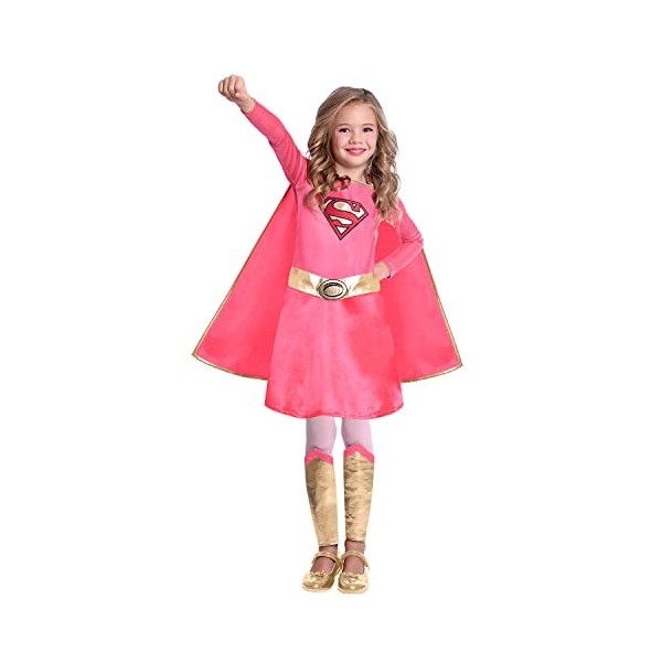 amscan Nouveau Enfant Fille Déguisement Supergirl Warner Bros Rose Âge: 3-4 Ans …