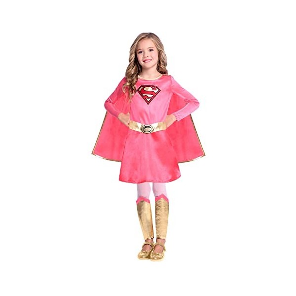 amscan Nouveau Enfant Fille Déguisement Supergirl Warner Bros Rose Âge: 3-4 Ans …