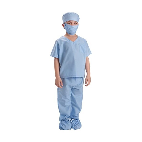 Dress Up America Enfants Des gamins Docteur Scrub’s Faire semblant de tenue, Bleu, Medium 8-10 