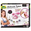 Lena- Airbrush Tattoo Studio avec 100 pochoirs et 4 Couleurs pailletées, pour Faire des Tatouages Scintillants sur la Peau, p