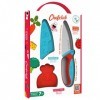 Le Couteau du chef Chefclub Kids Bleu & Rouge & Kids - Tablier de Cuisine pour Enfants - Accessoire Patisserie - Coton - Tail