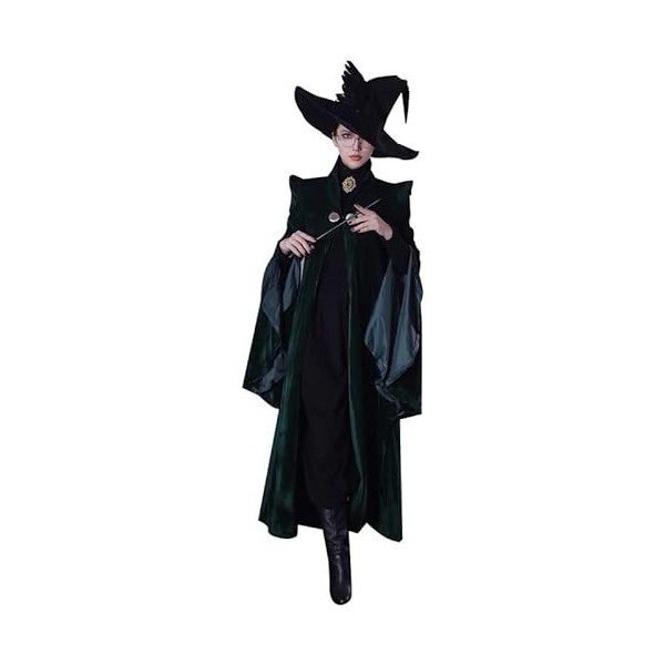 Bilicos McGonagall Robe pour enfant, manteau Cape, costume de carnaval, costume de cosplay, pour fille, taille M