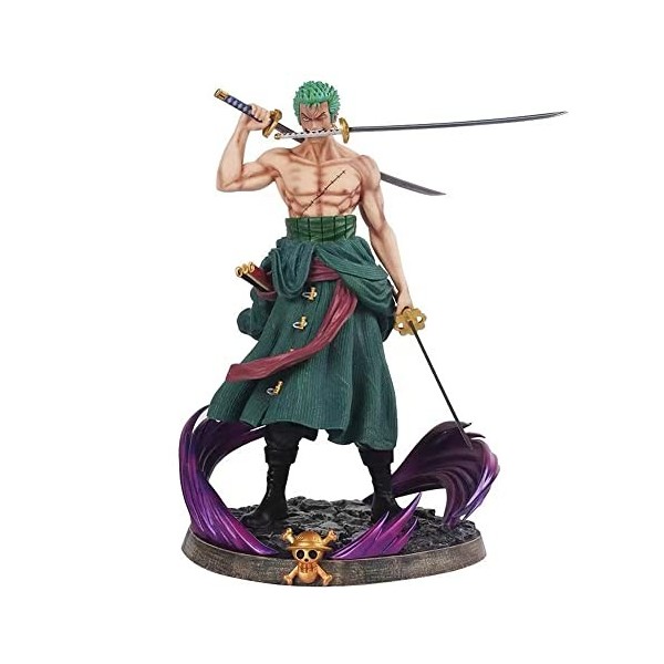 Ksopsdey Figurine One Piece Zoro, One Piece Zoro Figure, Cartoon Anime Personnage Zorro Ornements Collectibles, Figurine anim