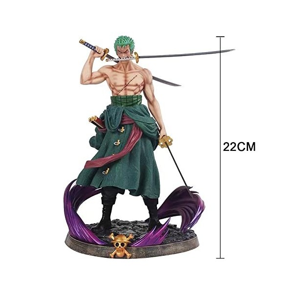 Ksopsdey Figurine One Piece Zoro, One Piece Zoro Figure, Cartoon Anime Personnage Zorro Ornements Collectibles, Figurine anim