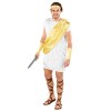 TecTake dressforfun Déguisement de légionnaire Homme antiquité gladiatric | Robe avec écharpe Jaune-dorée à Draper XXL | no.