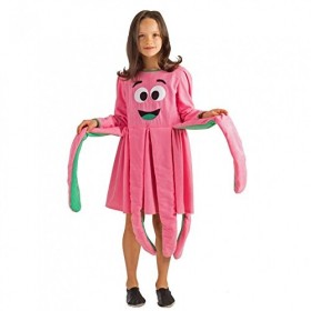 Krause & Sohn Costume Enfant Poulpe Pink, Taille 116 et 128, méduse Octopus Carnaval Animal Marin 116 