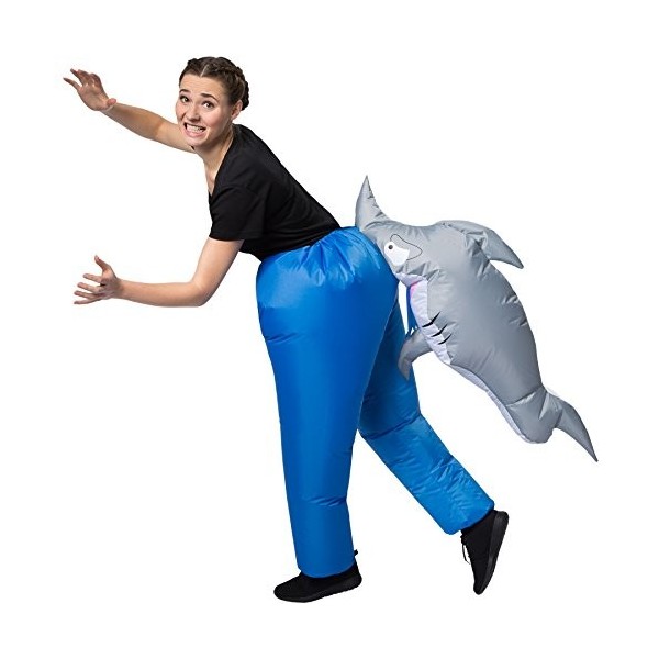 TecTake dressforfun Costume de Requin autogonflant Unisex | Fonctionne sur Pile et prêt à l’Utilisation en Un Tour de Main | 