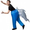 TecTake dressforfun Costume de Requin autogonflant Unisex | Fonctionne sur Pile et prêt à l’Utilisation en Un Tour de Main | 