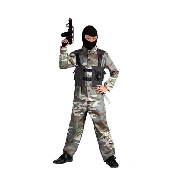 Ciao Militare Desert Attack Costume Bambino, Camouflage, 7-9 Ans Fille