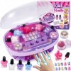 Tacobear Kit Manucure Enfant Fille Pelable Vernis à Ongles Sèche-Ongles Autocollants pour Ongles Machine a ongle Jeux creatif