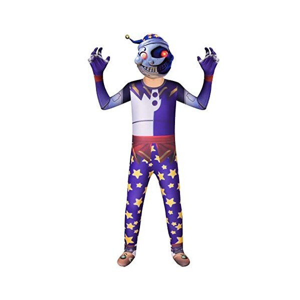 Xinchangda Fnaf enfants effrayant costume horreur monstre cosplay cinq nuits jeu clown combinaison halloween jeu de rôle cost