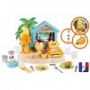 Smoby - Beach Bar - Marchande pour Enfant - Caisse Enregistreuse et Machine à Glaces - 38 Accessoires - Dès 3 Ans - 310545 Mu