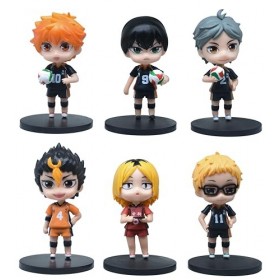 Indorasen Kei Tsukishima Figurine Kenma Kozume Figurine Yu Nishinoya Lot de 6 figurines