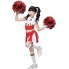 LOLANTA Costume de Cheerleader pour Filles Déguisement Uniforme de Pom-Pom Girl rose,13-15 Ans,Taille du tag 170 