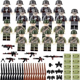 Hyxodjy Soldat Militaire Jouet 20 Pièces Figurines Militaires de la Seconde Guerre Mondiale, Figurine Militaire SWAT Base de 