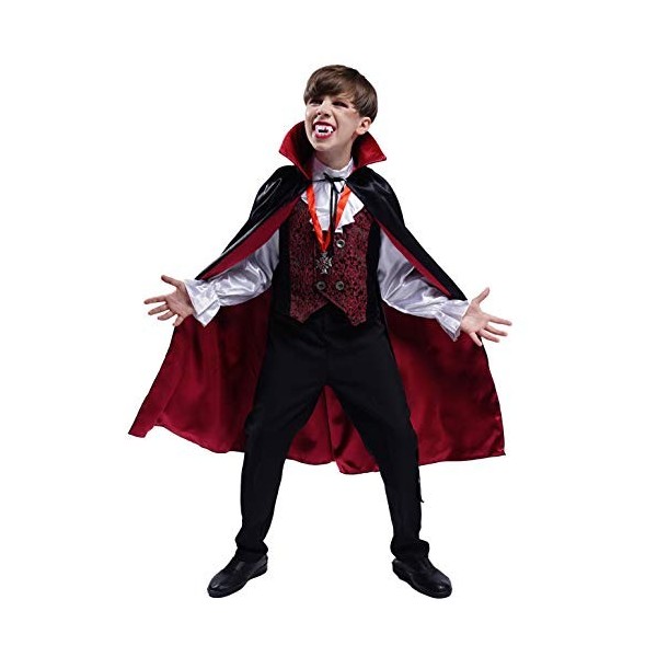 Déguisement de Vampire Gothique Halloween Garçon S:4-6 Ans 