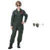 Churgigi Déguisement Fighter Pilote Enfant Deguisement Aviateur Garçons Filles Adulte Costume Pilote pour Halloween Carnaval 