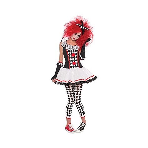 amscan 9914696 – Costume dHalloween pour fille Harlequin Miel Âge : 8-10 ans Multicolore