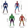 PQKL-party Figurine Super Heros, Figurine Super Heros Articulée, 4Pcs Super Heros Jouet, Figurine Super Heros Jouet Garcon, F