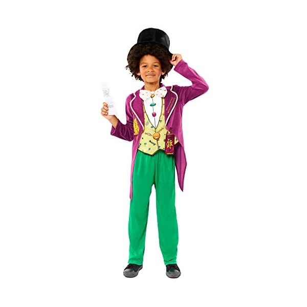 amscan 9916183 – Costume sous licence officielle Roald Dahl Willy Wonka pour enfants de 3 à 4 ans