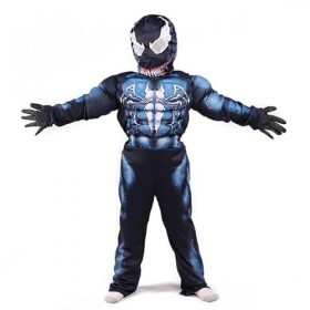 Costume VENOM, Costume + masque + gants, Unisex, Halloween, Carnaval, Cosplay, Unisex, pour enfants, M 7-8L 