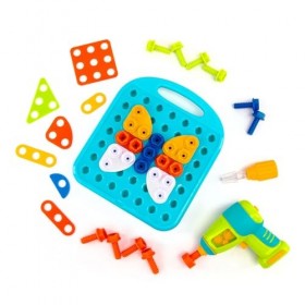 Atelier des formes Design & Drill de Learning Resources, 73&nbsp;pièces avec perceuse électrique, jouet STEM, garçons et filles, à