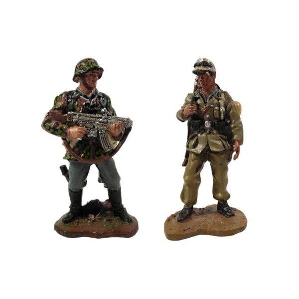 OPO 10 - Lot de 2 Figurines Soldats de Guerre allemands 1/32 60mm WW2 Del Prado - LS31