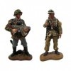 OPO 10 - Lot de 2 Figurines Soldats de Guerre allemands 1/32 60mm WW2 Del Prado - LS31