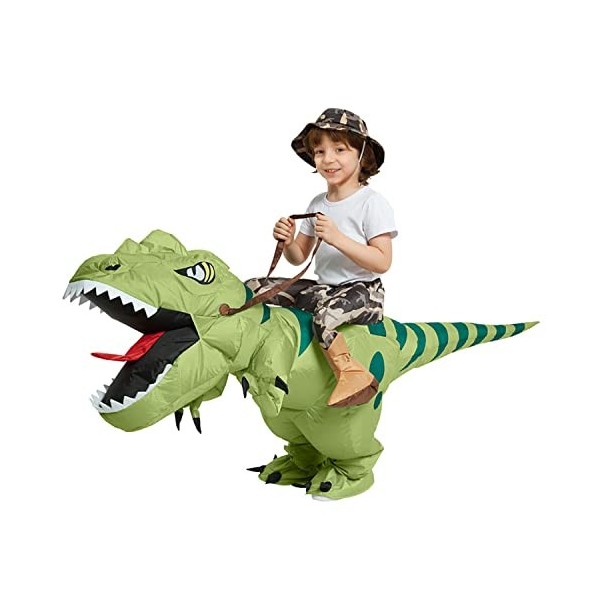 PLUMAM Robe dHalloween drôle - Costume de dinosaure gonflable - Costume de fête de dinosaure - Costume de randonnée gonflabl