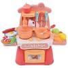 Ensemble de jeu de cuisine, vrais ustensiles de cuisine jouets de cuisine accessoires jouet pour tout-petits avec lumières so