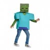 Disguise Officiel Classic Zombie Minecraft Costume Enfant, Déguisement Halloween Enfant, Taille M