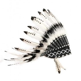 YINUODAY Indianischer Kopfschmuck Kinder Erwachsene Feder Kopfschmuck Coiffe de Plumes denfants Accessoires Photo Chapeaux I