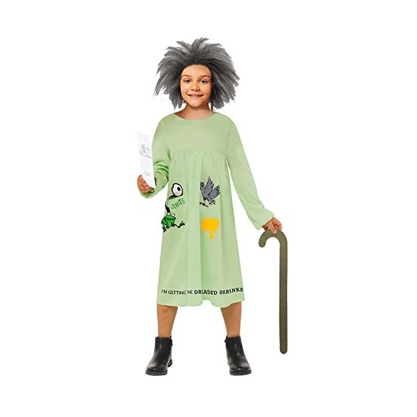 amscan 9916226 – Costume officiel Roald Dahl Mrs Twit Kids pour la Journée mondiale du livre pour enfants, âge : 3–4 ans