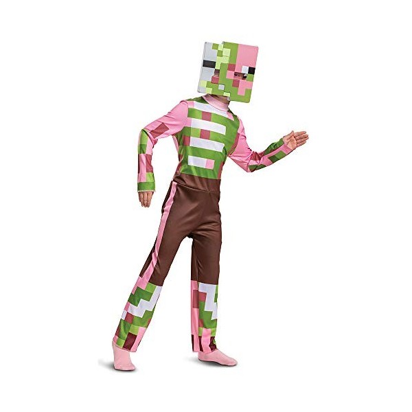 Enfants Mine Craft Zombie Pigman Halloween Costume Large 10/12 