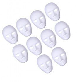 ABOOFAN DIY 30 Pièces Masques Vierges Pour Décorer Plein Visage À Peindre Bricolage Masque Garçons Vêtements Costumes Pour En
