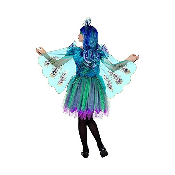 "PEACOCK" dress with peacock tail veils, headpiece - 116 cm / 4-5 Years 