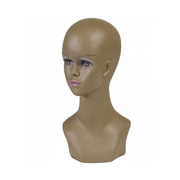 Widmann Smiffys - Tete mannequin femme afro 40 cm