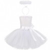 IMEKIS Costume de princesse avec tutu pour Halloween - Costume de princesse - Robe tutu avec bandeau - Fée - Anniversaire - C