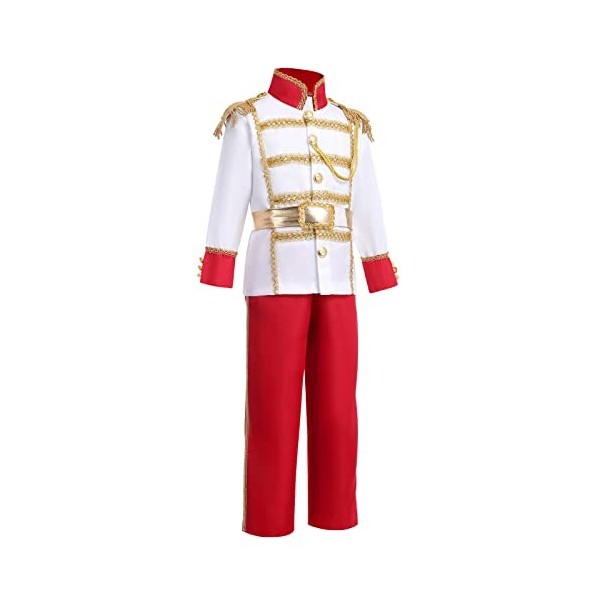 IBTOM CASTLE Deguisement Garcon Déguisement Prince Charmant Halloween Enfants Prince Médiéval Costume Noël Carnaval Cosplay F