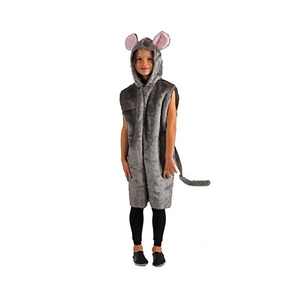 Costume Enfant Gris Souris Combinaison Peluche Animal Costume Souris Costume Carnaval 116/128 