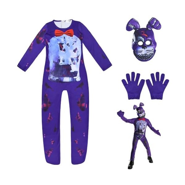 Ldruieu FNAF Costume de cosplay pour enfant Body Security Breach Personnages de jeu dhorreur Anime Cosplay Halloween Costume