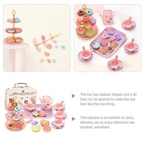 ifundom Ensemble De Thé De Laprès-Midi Jouets Simulation Dessert Jouet en Plastique Jouer À Faire Semblant Nourriture Jouet 