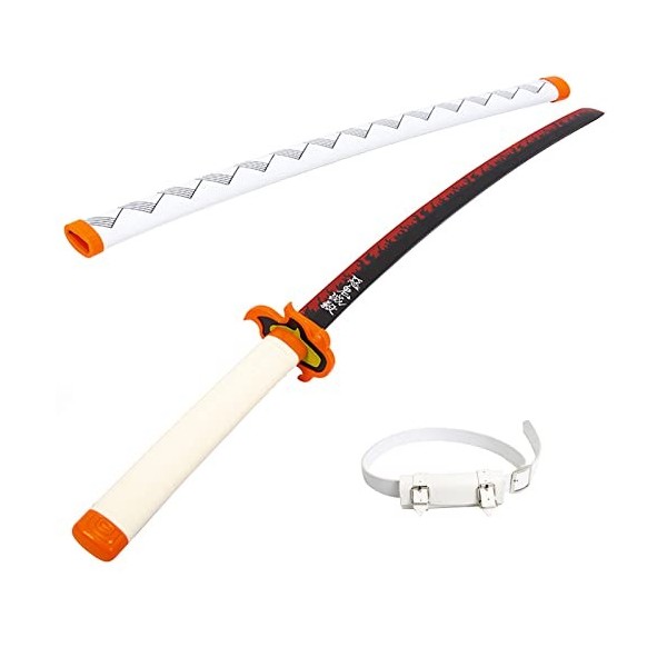 Demon Slayer Cosplay Katanas Blade de Katanas avec Ceinture, Jouet dépée Anime, Modèle de Prop Armes, Petit Katana 76cm, Gra